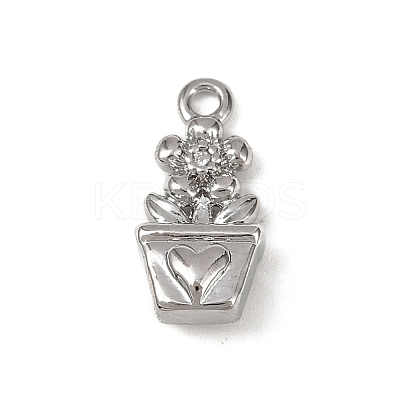 Brass Pave Clear Cubic Zirconia Pendants LS-KK-L238-08P-1
