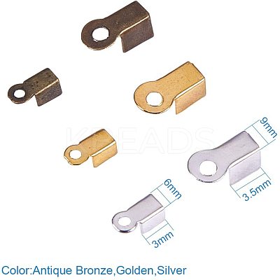450Pcs 3 Colors Iron Cord Ends IFIN-PH0023-10-1