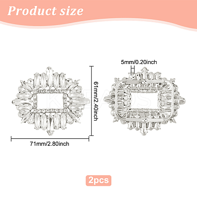 Alloy Crystal Rhinestone Shoe Decoration DIY-FG0003-75-1