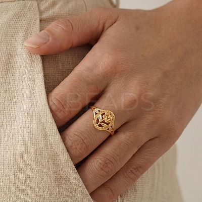 Brass Cuff Open Rings for Women CU-CBAA973-05G-1