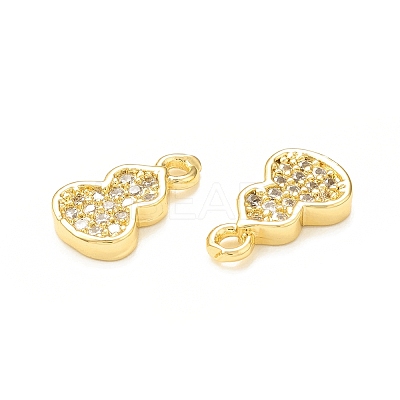 Brass Micro Pave Cubic Zirconia Charms KK-P228-36G-1