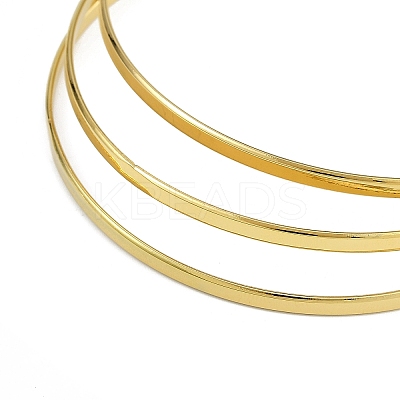 7Pcs Flat Vacuum Plating PVD Vacuum Plating 201 Stainless Steel Bangles Sets for Women BJEW-F476-07G-03-1