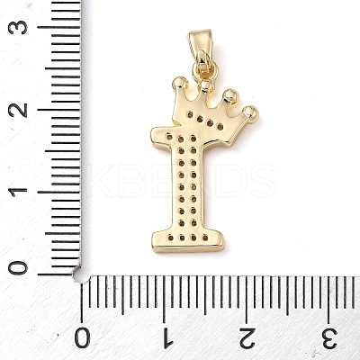 Rack Plating Brass Micro Pave Cubic Zirconia Pendants KK-D535-01I-RS-1