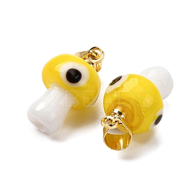 Handmade Lampwork Pendants LAMP-S069-06G-05-1