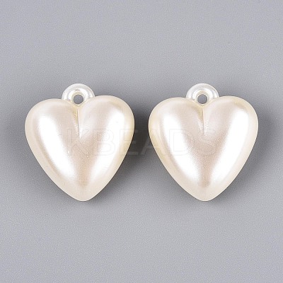 Opaque Acrylic Imitation Pearl Pendants SACR-T035-21A-1