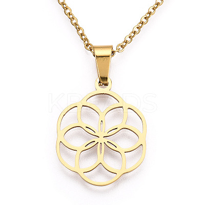 201 Stainless Steel Pendant Necklaces NJEW-S105-JN599-45-2-1