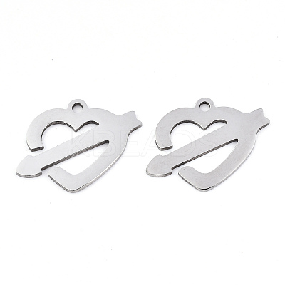 Non-Tarnish Valentine's Day 201 Stainless Steel Pendants X-STAS-S081-003-1
