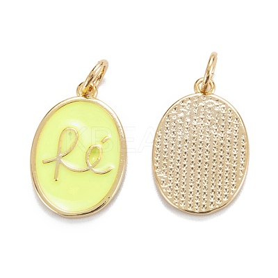 Brass Enamel Pendants KK-G399-09-1
