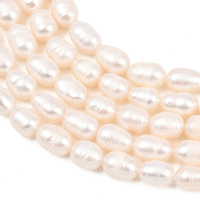 Natural Cultured Freshwater Pearl Beads Strands PEAR-D003-01D-07-1