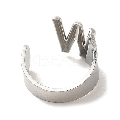 Non-Tarnish 201 Stainless Steel Finger Rings RJEW-H223-04P-W-1