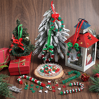 Acrylic with Plastic Christmas Candy Beading Set DIY-SC0026-81B-1