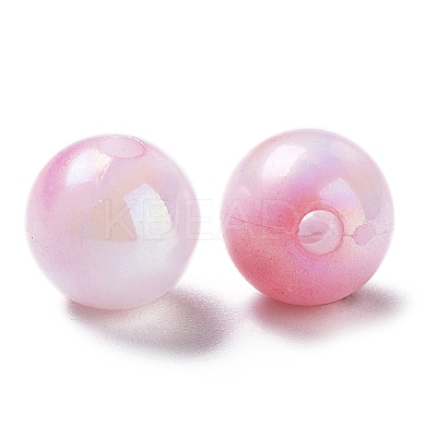 Two Tone Opaque Acrylic Beads LS-SACR-P024-01A-W06-1