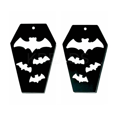 DIY Coffin with Bat Pendant Silhouette Silicone Molds LS-DIY-I099-16-1