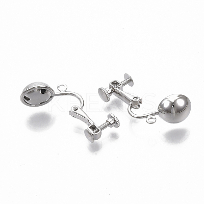 Brass Screw On Clip Earring Converter LS-X-KK-T051-43P-NF-1