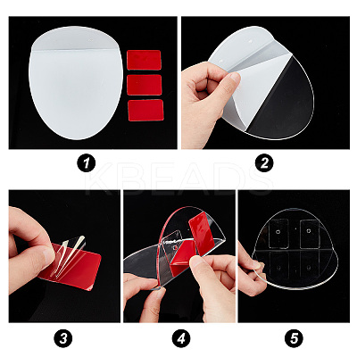 Acrylic Wall Mounted Adhesive Router Storage Rack DIY-WH0430-186B-1