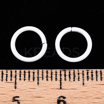 100Pcs Baking Paint Zinc Alloy Open Jump Rings FIND-WH0032-85A-03-1