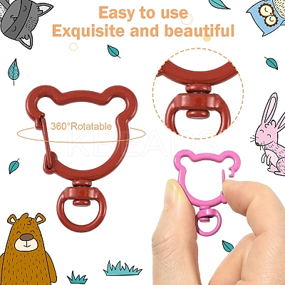 15Pcs Spray Painted Alloy Swivel Lobster Claw Clasps FIND-YW0010-11-1