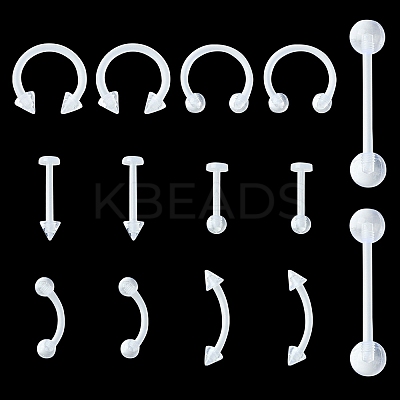 14Pcs 7 Style Acrylic Piercing Body Jewelry DIY-FS0005-41-1