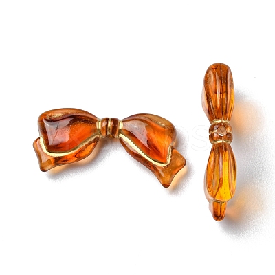 Imitation Amber Transparent Acrylic Beads X-MACR-D071-02A-1