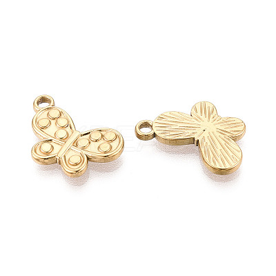 304 Stainless Steel Butterfly Pendants STAS-T069-33G-1