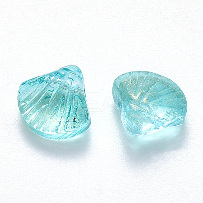 Transparent Spray Painted Glass Beads GLAA-T016-04A-1