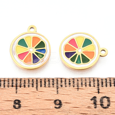 304 Stainless Steel Enamel Charms LS-STAS-N112-05A-G-1