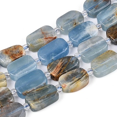 Natural Blue Calcite Beads Strands G-T138-26A-13-1