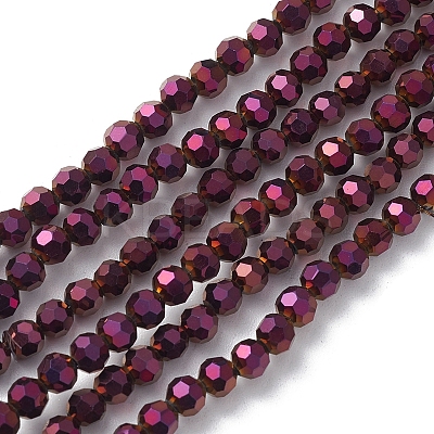 Electroplate Glass Beads Strands EGLA-K015-10B-1