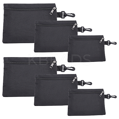 6Pcs 3 Style Oxford Cloth PVC Waterproof Coating Bag AJEW-NB0002-41-1