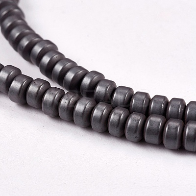 Matte Style Frosted Non-magnetic Synthetic Hematite Beads Strands LS-G-M007-78-1