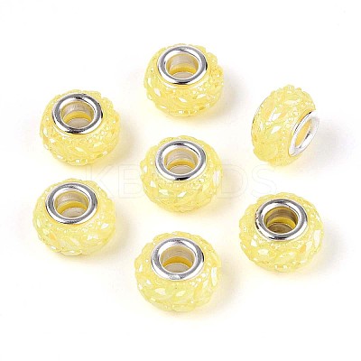 Opaque Resin European Beads LS-RESI-T057-29L-1