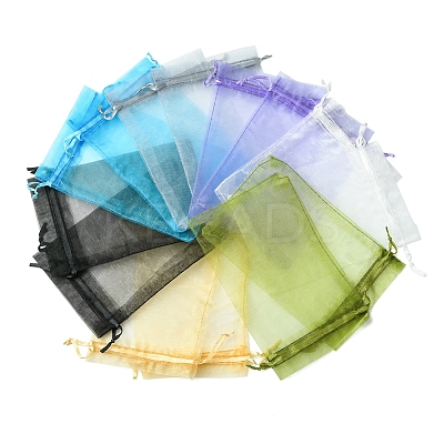 50Pcs Organza Bags Jewellery Storage Pouches Wedding Favour Party Mesh Drawstring Gift OP-FS0001-05C-1