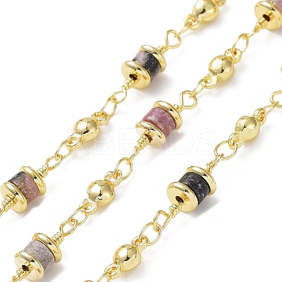 Natural Tourmaline Column Link Chains CHC-K014-07G-05-1