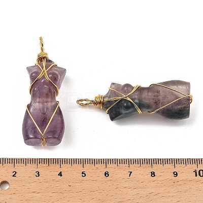 Natural & Synthetic Mixed Gemstone Pendants G-K338-30G-1