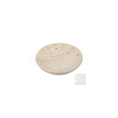 Flat Round Shape Marble Desktop Storage Tray AJEW-WH0348-408-1
