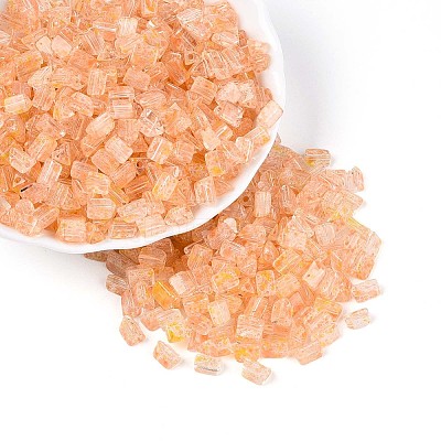 Transparent Spray Painted Glass Seed Beads SEED-L011-10A-14-1