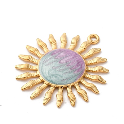 304 Stainless Steel Enamel Pendants STAS-D362-04G-02B-1