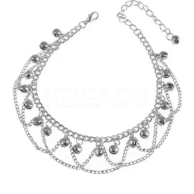 Bohemian Bell Alloy Tassel Anklets for Women FS-WG4DBF7-02-1