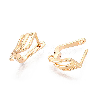 Brass Hoop Earring Findings KK-N267-28G-1