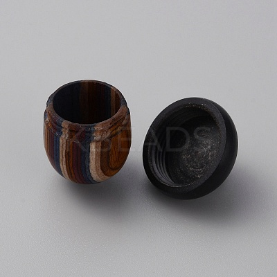 Wooden Acorn Box Jewelry Pendants WOOD-WH0024-152-1