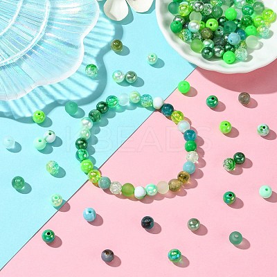 DIY Green Series Necklace & Bracelet Making Kits DIY-CJ0001-77-1