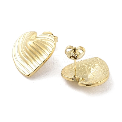 Ion Plating(IP) 304 Stainless Steel Stud Earrings EJEW-P258-23G-1