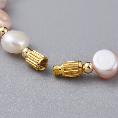 Cultured Freshwater Pearl Beaded Necklaces NJEW-JN02663-1
