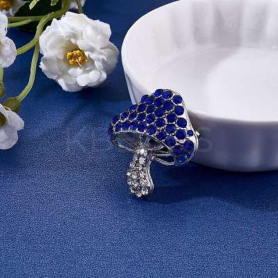 Cubic Zirconia Mushroom Brooch JBR102G-1