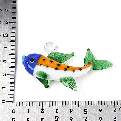 Handmade Lampwork Big Pendants LAMP-T025-04E-1
