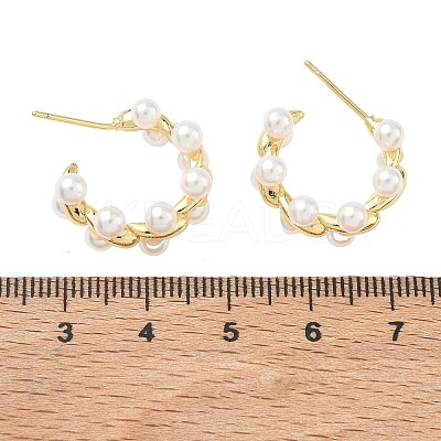 Brass Stud Earrings for Women EJEW-A168-21G-1
