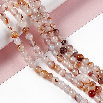 Natural Dendritic Agate Beads Strands LS-G-C011-01A-1