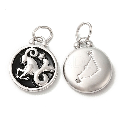 304 Stainless Steel Enamel Pendants STAS-A080-43P-01-1