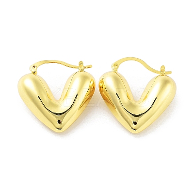 Real 18K Gold Plated Brass Hoop Earrings KK-R150-01C-1