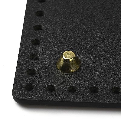 PU Leather Sqaque Long Bottom for Knitting Bag DIY-K079-02C-1